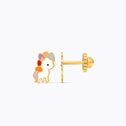 Tiny Unicorn 9KT Gold Stud Earrings for Kids