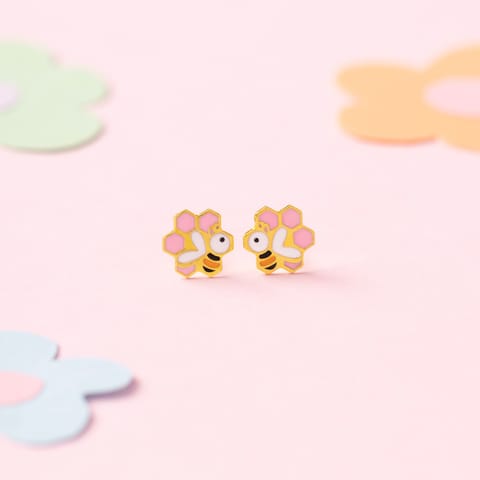 Buzz & Bloom 9KT Gold Stud Earrings for Kids