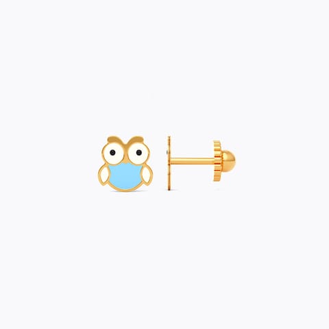 Tiny Owl 9KT Gold Stud Earrings for Kids Tiny Owl 9KT Gold Stud Earrings for Kids