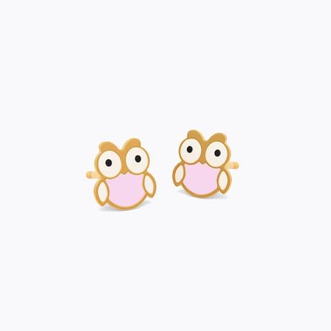 Little Owl 9KT Gold Stud Earrings for Kids Little Owl 9KT Gold Stud Earrings for Kids