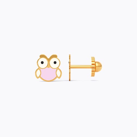Little Owl 9KT Gold Stud Earrings for Kids Little Owl 9KT Gold Stud Earrings for Kids