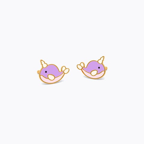 Blue Whale 9KT Gold Stud Earrings for Kids Blue Whale 9KT Gold Stud Earrings for Kids