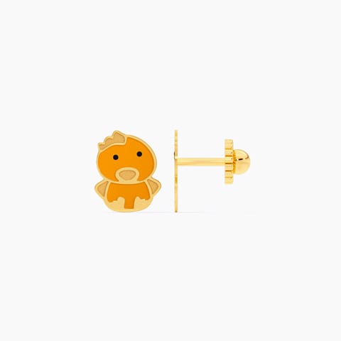 Duck Miniature 9KT Gold Stud Earrings for Kids Duck Miniature 9KT Gold Stud Earrings for Kids