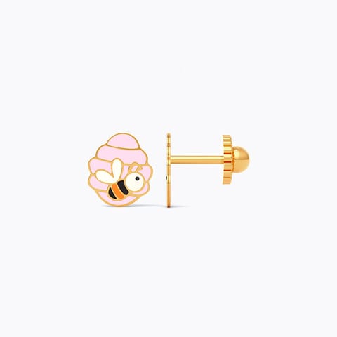 Honey Bee 9KT Gold Stud Earrings for Kids Honey Bee 9KT Gold Stud Earrings for Kids