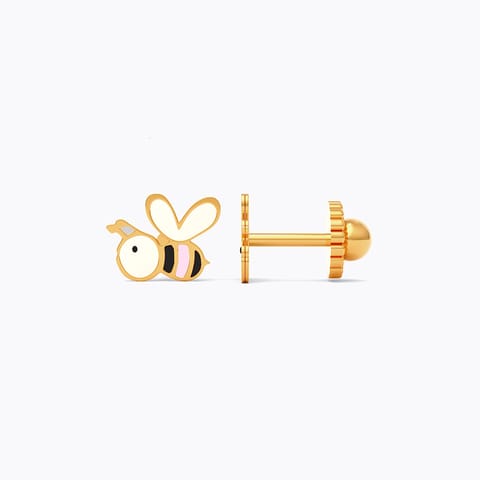 Little Bee 9KT Gold Stud Earrings for Kids Little Bee 9KT Gold Stud Earrings for Kids