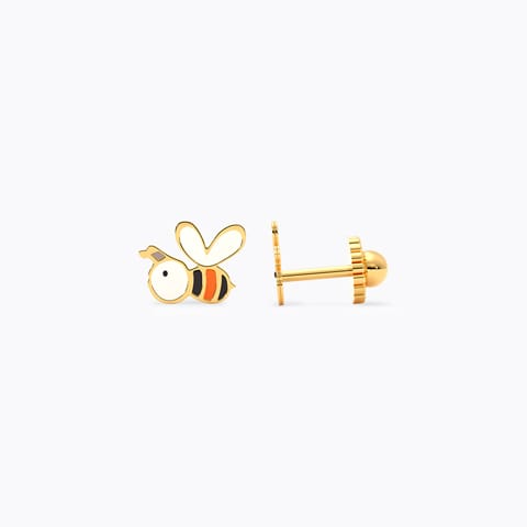 Lil Bee 9KT Gold Stud Earrings for Kids