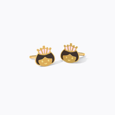 Little Princess 9KT Gold Stud Earrings for Kids