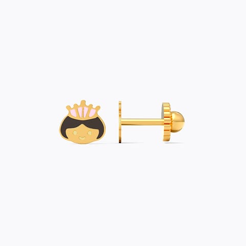 Little Princess 9KT Gold Stud Earrings for Kids