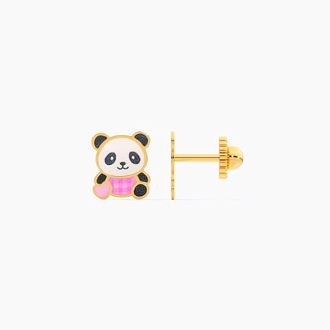 Panda Puffs 9KT Gold Stud Earrings for Kids Panda Puffs 9KT Gold Stud Earrings for Kids