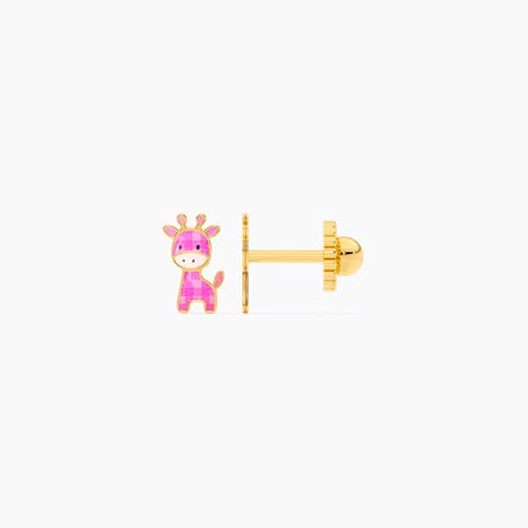 Cute Giraffee 9KT Gold Stud Earrings for Kids Cute Giraffee 9KT Gold Stud Earrings for Kids