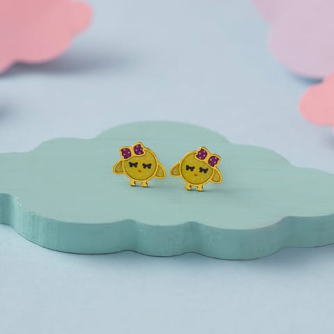 Chick 9KT Gold Stud Earrings for Kids