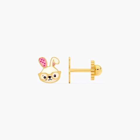 Doggy 9KT Gold Stud Earrings for Kids