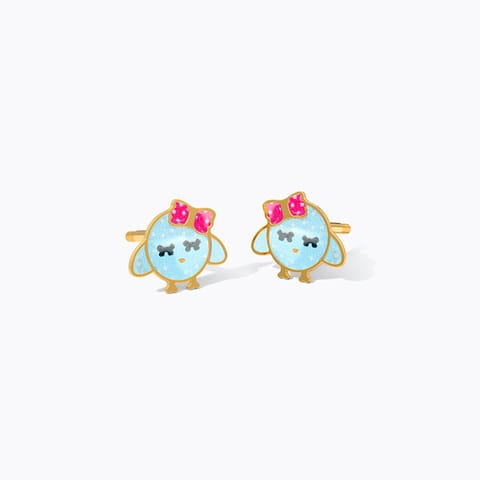 Cute Chick 9KT Gold Stud Earrings for Kids
