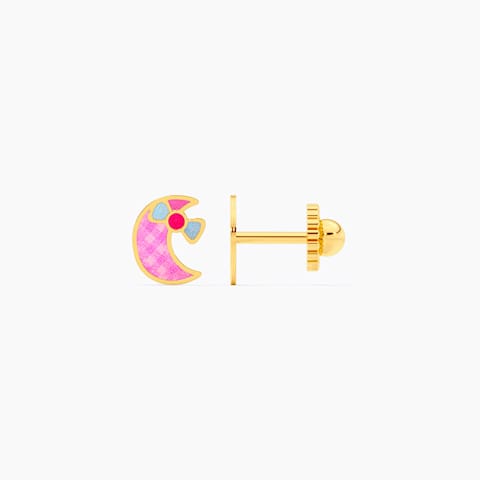 Moon & Bow 9KT Gold Stud Earrings for Kids