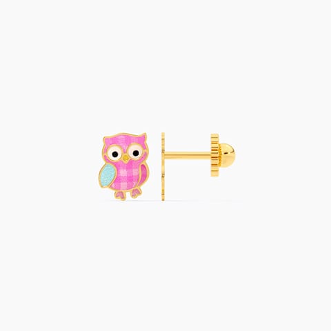 Little Owl 9KT Gold Stud Earrings for Kids Little Owl 9KT Gold Stud Earrings for Kids
