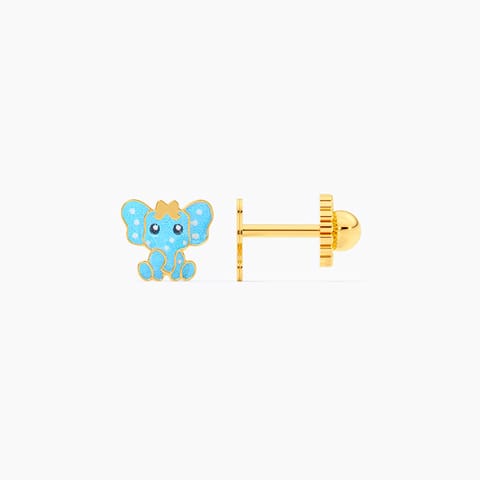 Little Dumboo 9KT Gold Stud Earrings for Kids