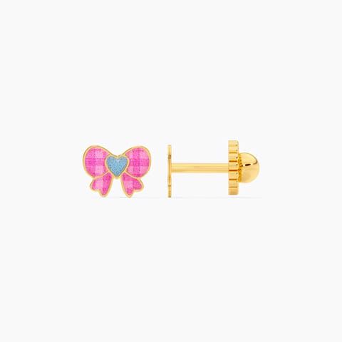 Tiny Bow 9KT Gold Stud Earrings for Kids Tiny Bow 9KT Gold Stud Earrings for Kids