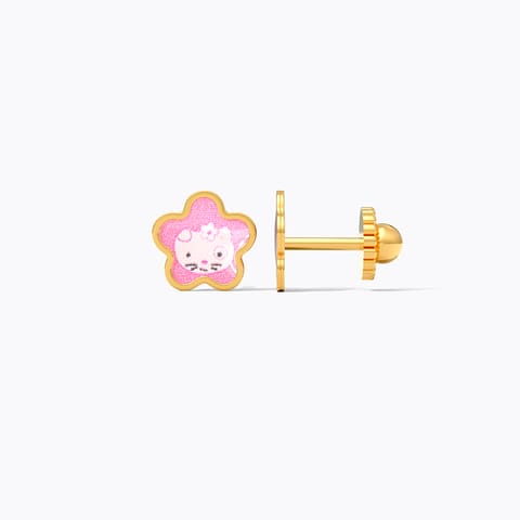 Cute Kitty 9KT Gold Stud Earrings for Kids Cute Kitty 9KT Gold Stud Earrings for Kids