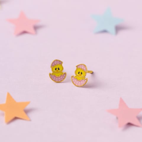 Lil Duck 9KT Gold Stud Earrings for Kids