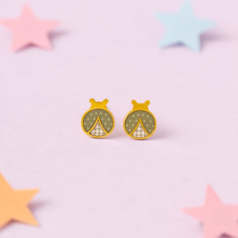 Tiny Bug 9KT Gold Stud Earrings for Kids