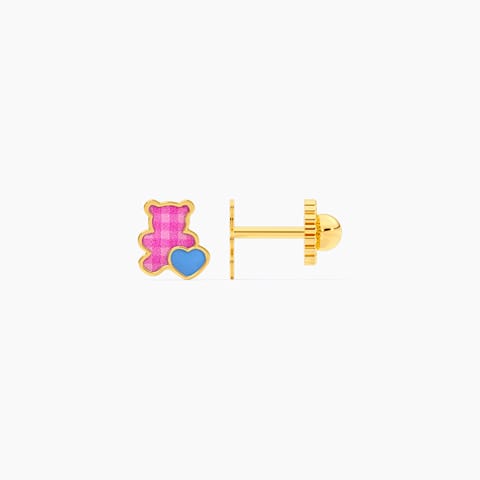 Teddy Love 9KT Gold Stud Earrings for Kids Teddy Love 9KT Gold Stud Earrings for Kids