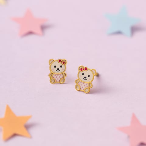 Baby Bear 2 9KT Gold Stud Earrings for Kids