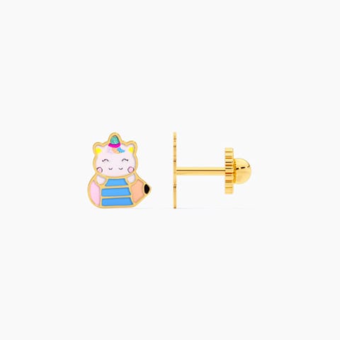 Cute Unicorn 9KT Gold Stud Earrings for Kids Cute Unicorn 9KT Gold Stud Earrings for Kids
