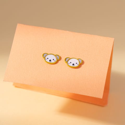 Cute Koala 9KT Gold Stud Earrings for Kids