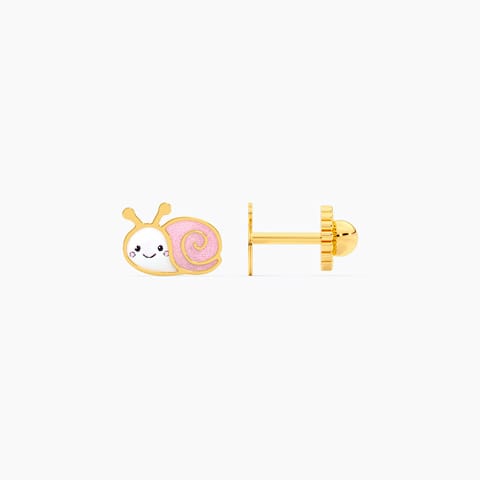 Snail 9KT Gold Stud Earrings for Kids Snail 9KT Gold Stud Earrings for Kids