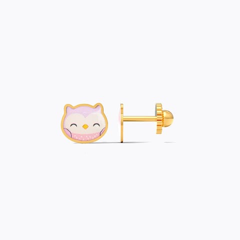 Little Owl 9KT Gold Stud Earrings for Kids Little Owl 9KT Gold Stud Earrings for Kids