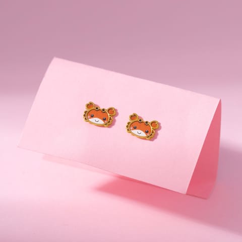 Cute Crab 9KT Gold Stud Earrings for Kids