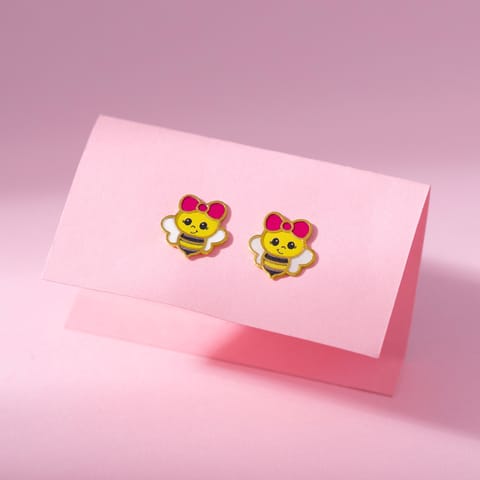 Baby Bee 9KT Gold Stud Earrings for Kids
