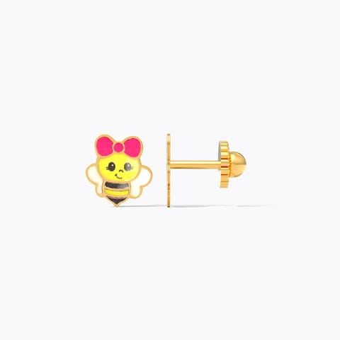 Baby Bee 9KT Gold Stud Earrings for Kids Baby Bee 9KT Gold Stud Earrings for Kids