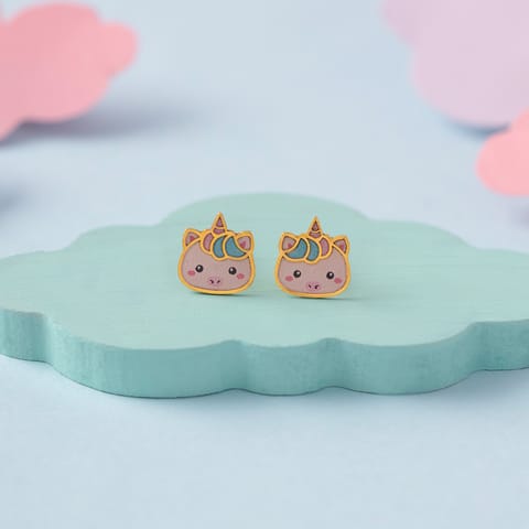 Baby Unicorn 9KT Gold Stud Earrings for Kids Baby Unicorn 9KT Gold Stud Earrings for Kids
