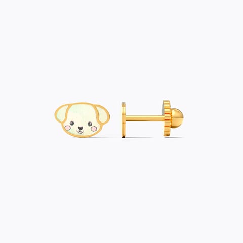 Cute Puppy 9KT Gold Stud Earrings for Kids Cute Puppy 9KT Gold Stud Earrings for Kids