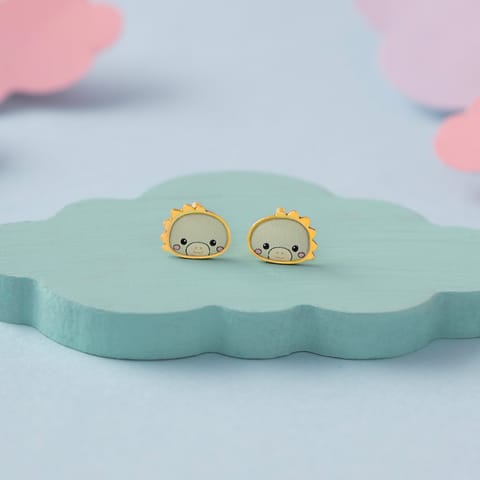 Dinosaur 9KT Gold Stud Earrings for Kids Dinosaur 9KT Gold Stud Earrings for Kids