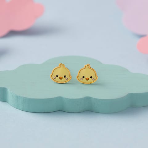 Liitle Chick 9KT Gold Stud Earrings for Kids