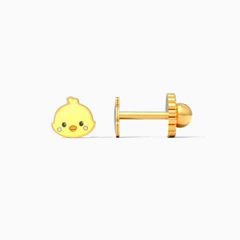 Liitle Chick 9KT Gold Stud Earrings for Kids
