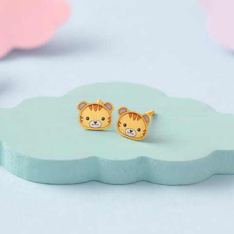Tiger 9KT Gold Stud Earrings for Kids Tiger 9KT Gold Stud Earrings for Kids