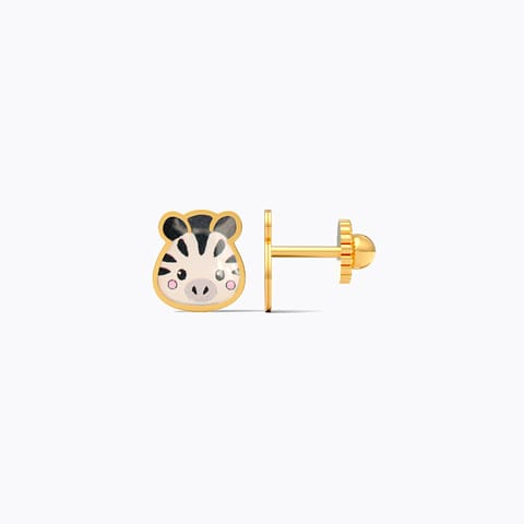 Zebra 9KT Gold Stud Earrings for Kids Zebra 9KT Gold Stud Earrings for Kids
