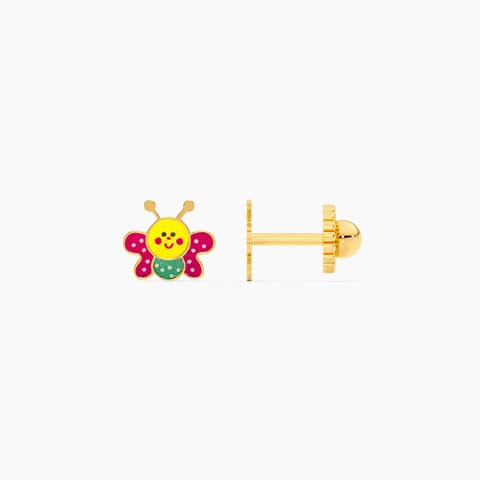 Baby Butterfly 9KT Gold Stud Earrings for Kids Baby Butterfly 9KT Gold Stud Earrings for Kids