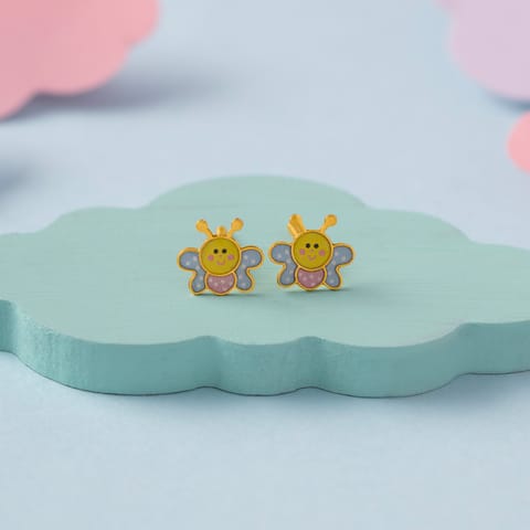Cute Butterfly 9KT Gold Stud Earrings for Kids Cute Butterfly 9KT Gold Stud Earrings for Kids