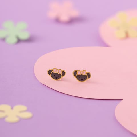 Koala 9KT Gold Stud Earrings for Kids