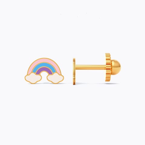 Rainbow 9KT Gold Stud Earrings for Kids Rainbow 9KT Gold Stud Earrings for Kids