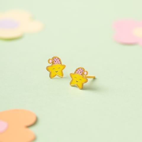 Little Star 9KT Gold Stud Earrings for Kids