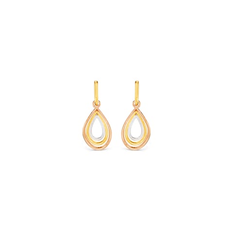 Layering Pear Gold Drop Earrings Layering Pear Gold Drop Earrings