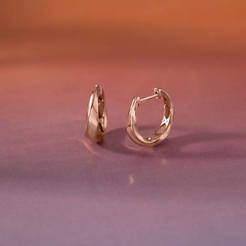 Radiant Streak Gold Hoop Earrings