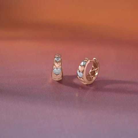 Heart Hug Gold Hoop Earrings