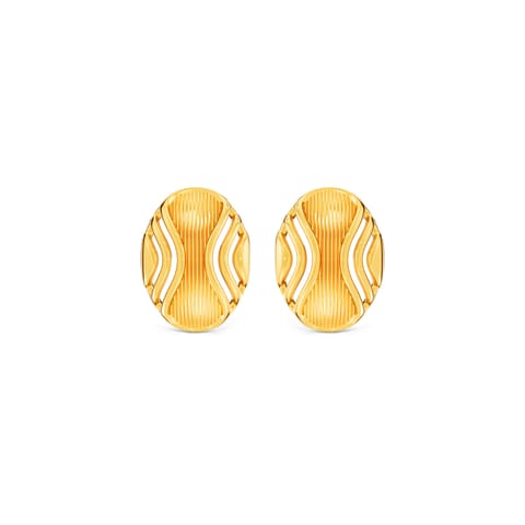 Orb Cutout 9KT Gold Stud Earrings Orb Cutout 9KT Gold Stud Earrings