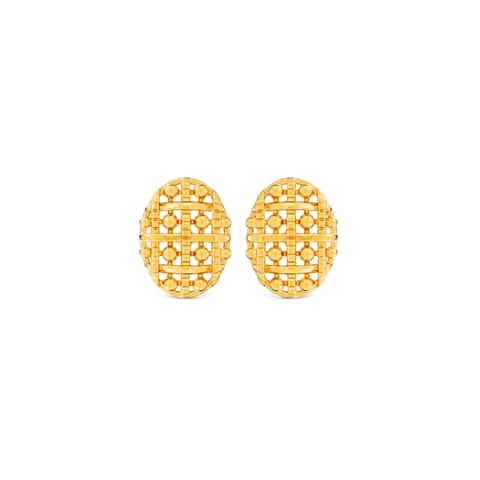 Circular Mesh 9KT Gold Stud Earrings Circular Mesh 9KT Gold Stud Earrings